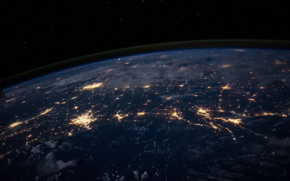The earth at night representing technology-enabled ventures